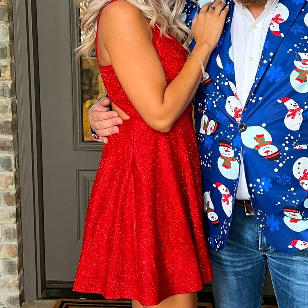 Gorgeous- Brand New Red Sparkly Dress for homecoming - dance- prom